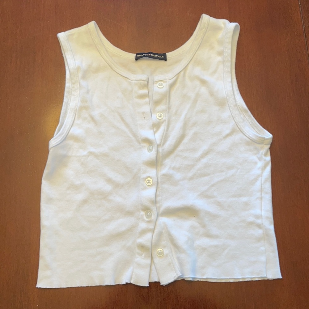 Cute tank top with buttons down the center